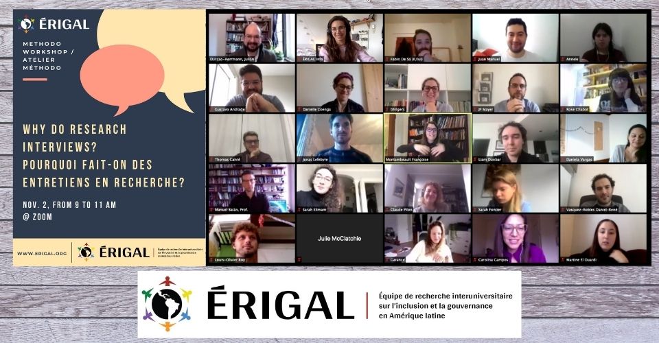 Why do research interviews? : Another successful ERIGAL method workshop!   